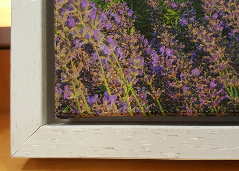 Cornici artigianali per stampa su tela colore bianco/nero